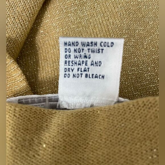 Vintage Chrysantheme Woman Metallic Gold Women’s Cardigan Sweater 14/16 - Picture 8 of 8